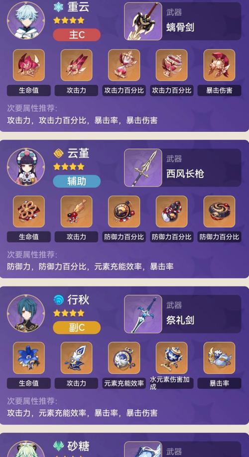 原神|重云抽卡攻略：如何搭配武器圣遗物来打造强力输出？  第2张